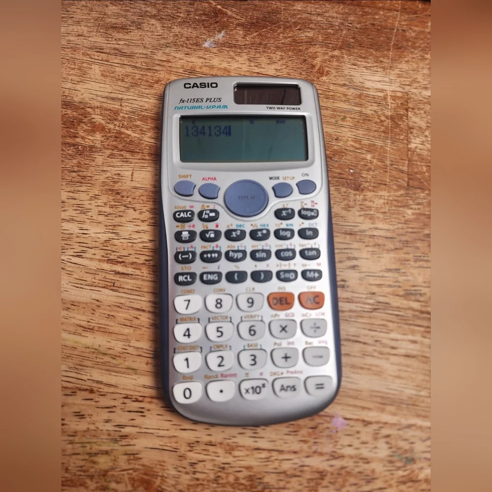 Casio Scientific Calculator in Silver and Black